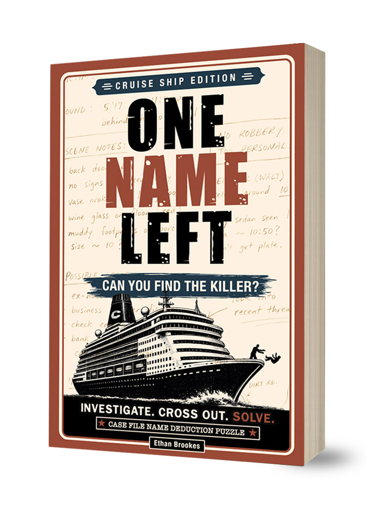 onl name deduction murder mystery logic puzzle cruise ship home revised